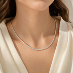 Gradual 18K White Gold Diamond Tennis Necklace