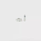 Lab Diamond Hoop Earrings in White Gold