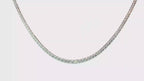 Round Diamond Tennis Necklace