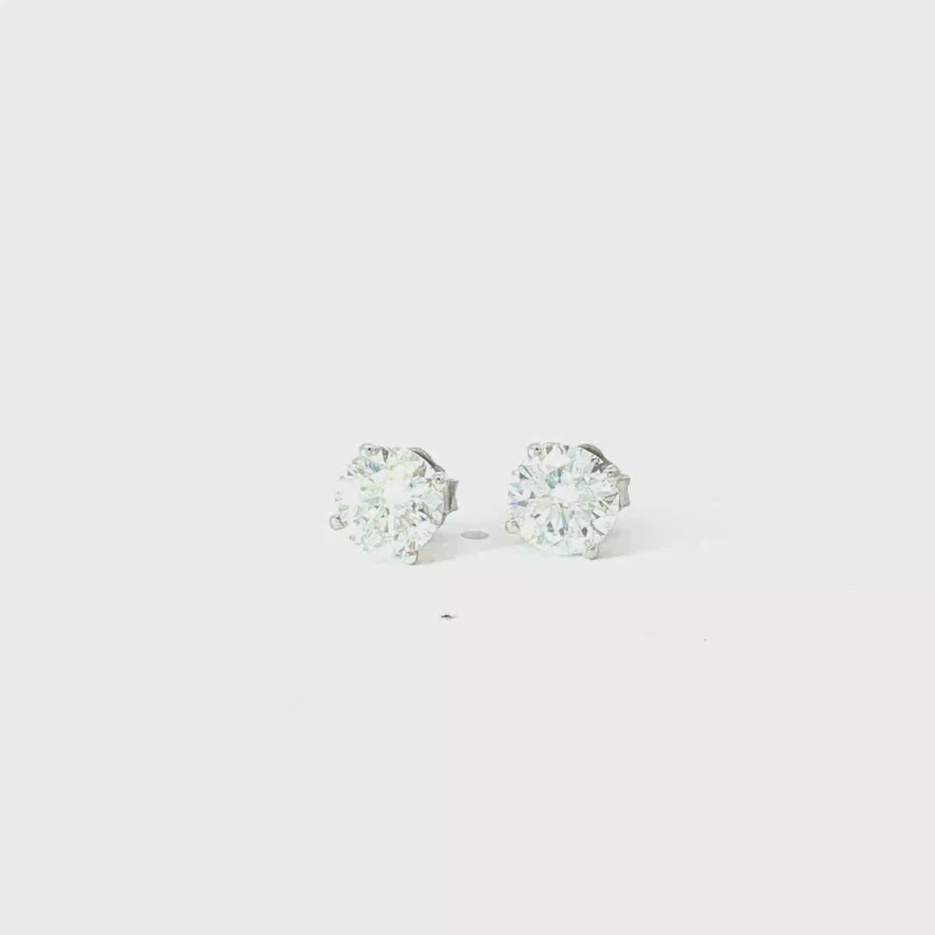 1.5 CTS Classic Round Lab Diamond Stud Earrings in 14K White Gold
