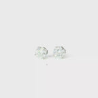 1.5 CTS Classic Round Lab Diamond Stud Earrings in 14K White Gold