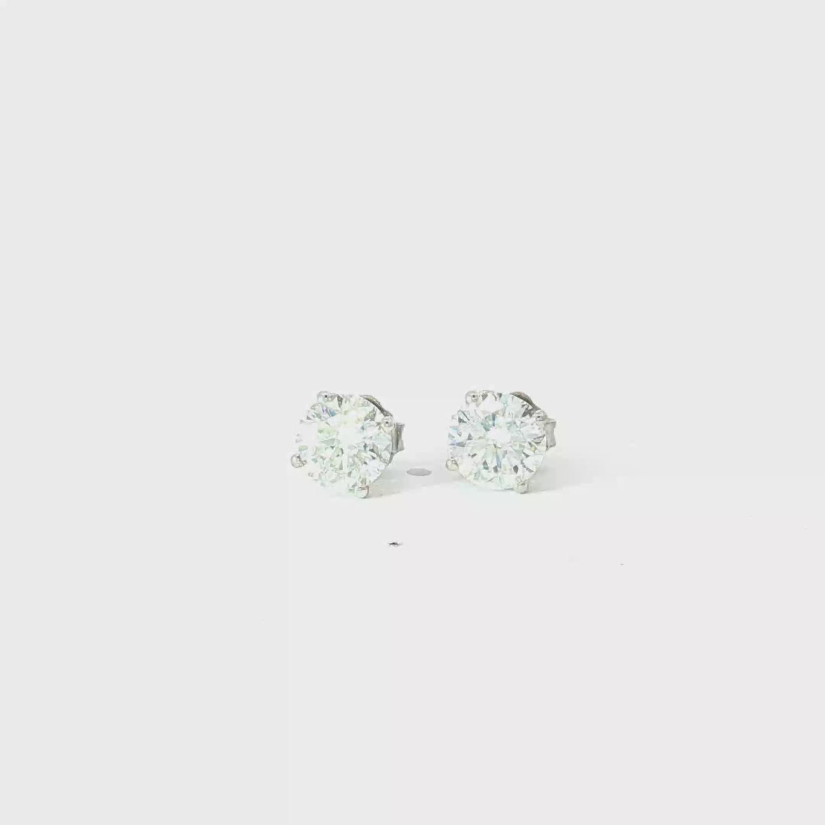 1.5 CTS Classic Round Lab Diamond Stud Earrings in 14K White Gold