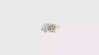 Toi Et Moi Pear and Emerald Cut Lab Diamond Ring in 14K Yellow Gold
