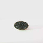 18K Rose Gold Oval Black Diamond Upside Down Pinky Ring