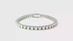 Round Brilliant Cut Diamond Tennis Bracelet in 18K White Gold