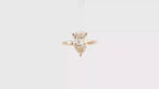 3 CT Pear Shape Pink Color Lab Diamond Ring in 14K Rose Gold
