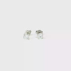 1 CTS Classic Round Lab Diamond Stud Earrings in 14K White Gold