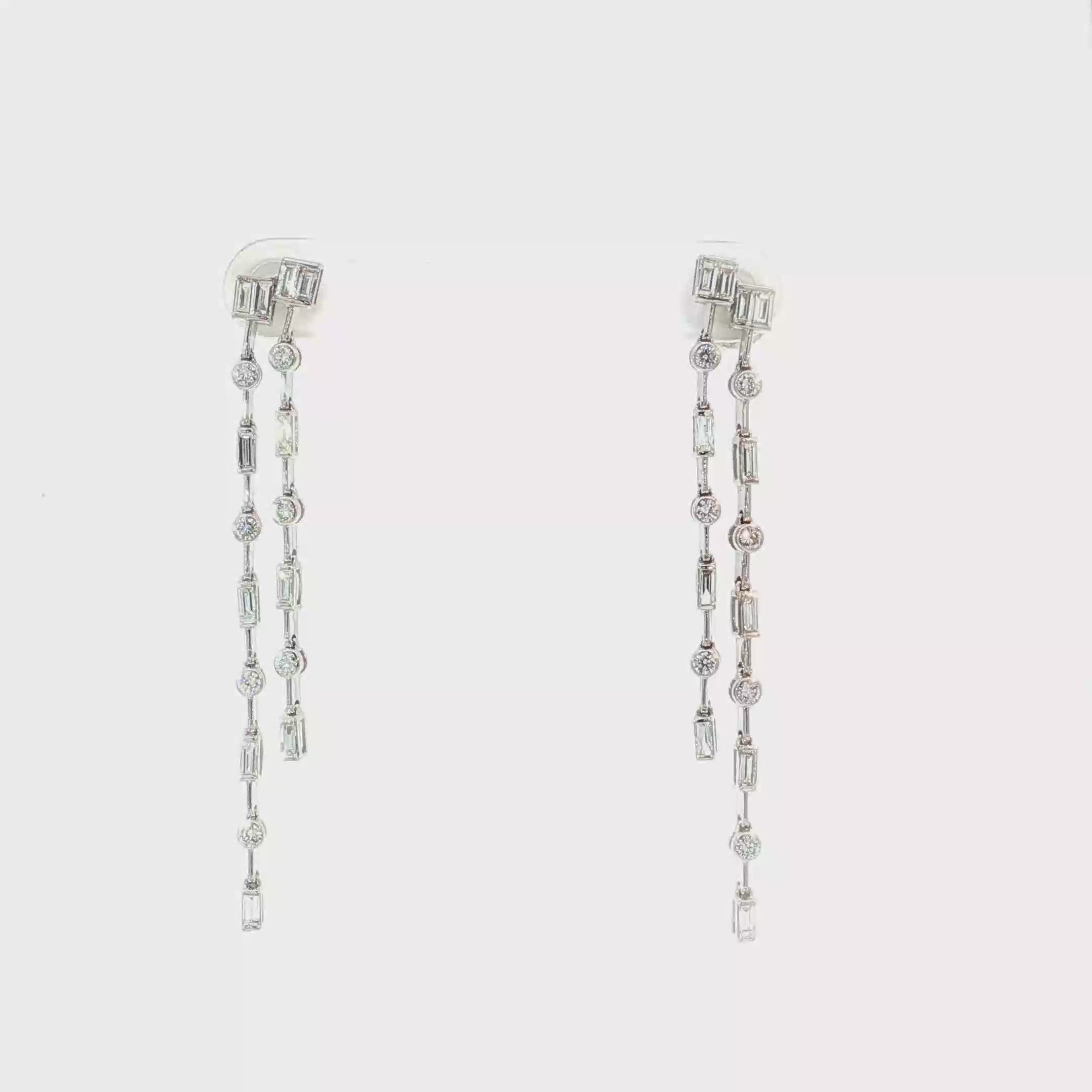 18K Diamond Dangle Earrings