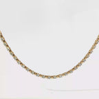 Alternating Diamond and 18K Yellow Gold Bead Necklace