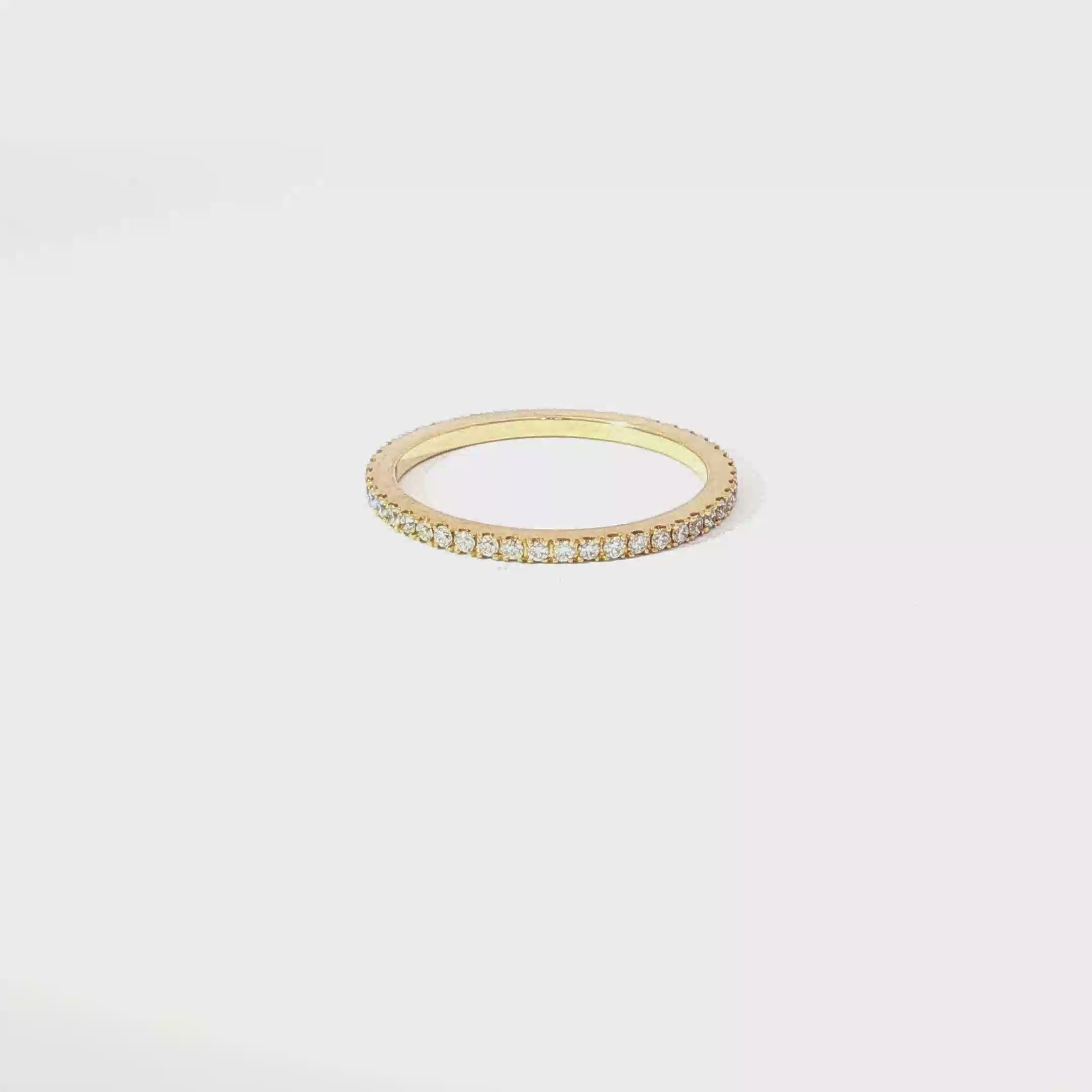 Classic Diamond Eternity Band in Yellow Gold