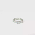 4 CTS Round Lab Diamond Eternity Ring in White Gold