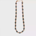 Textured Two-Tone 18K Rose and Black Gold Beaded Bracelet