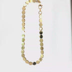 18k Yellow Gold Hexagon Link Chain Bracelet