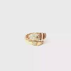 Rose Gold Diamond Pavé Bypass Snake Ring