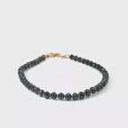 Faceted Black Diamond Beaded Bracelet in 18K Rose Gold
