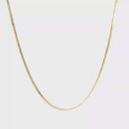 18K Yellow Gold Herringbone Chain Necklace