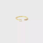 Yellow Gold Open Diamond Stackable Ring