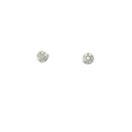18K White Gold Diamond Cluster Stud Earrings